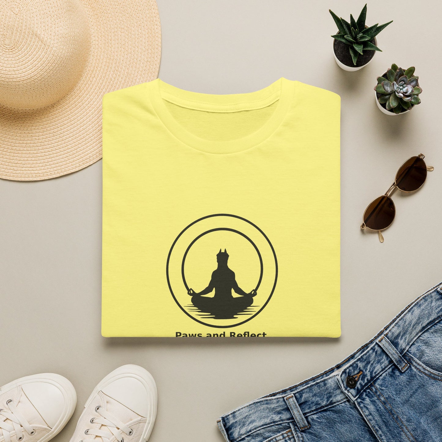 "Paws and Reflect" Zen Yoga Tee