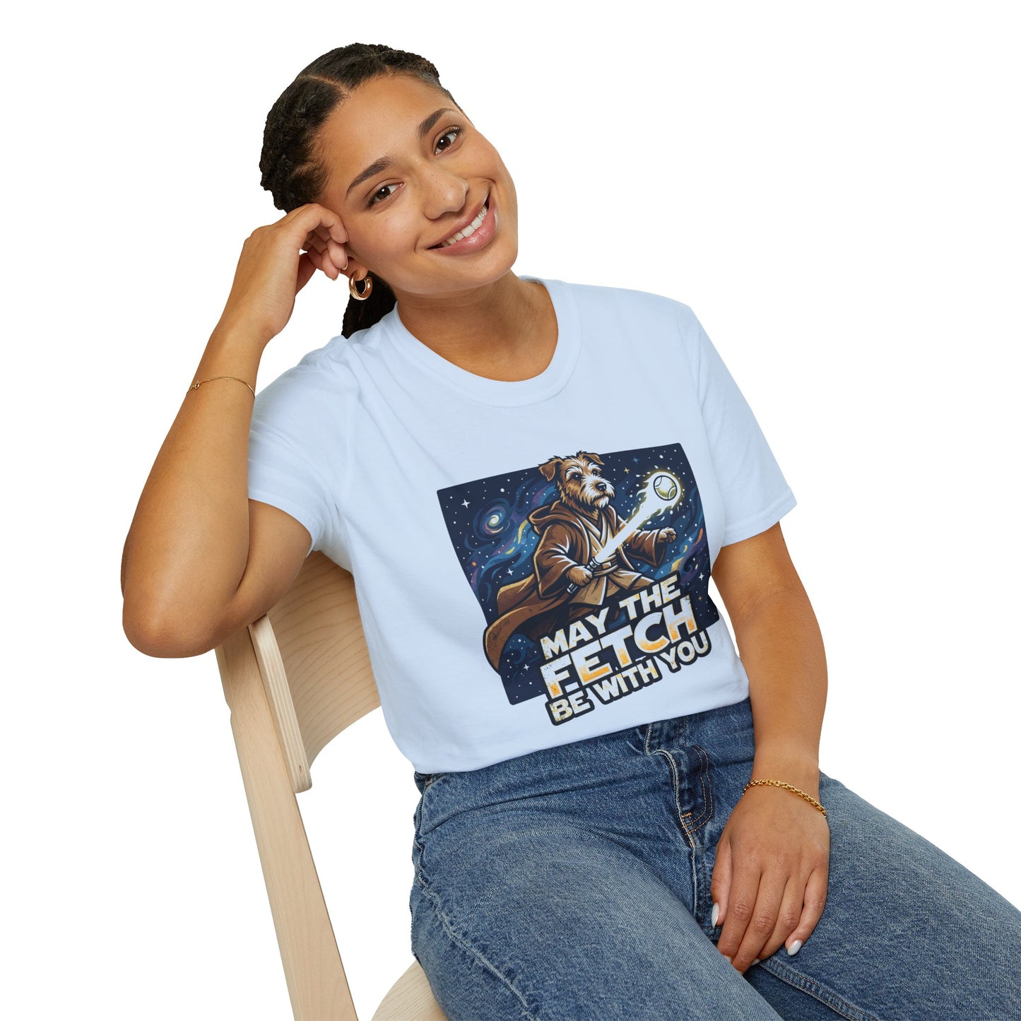 May the Fetch Be With You T-Shirt — Star Wars Dog Jedi Graphic Tee