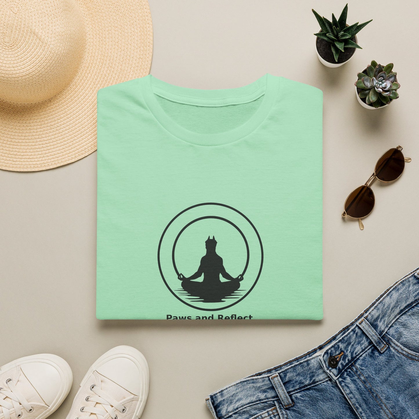 "Paws and Reflect" Zen Yoga Tee