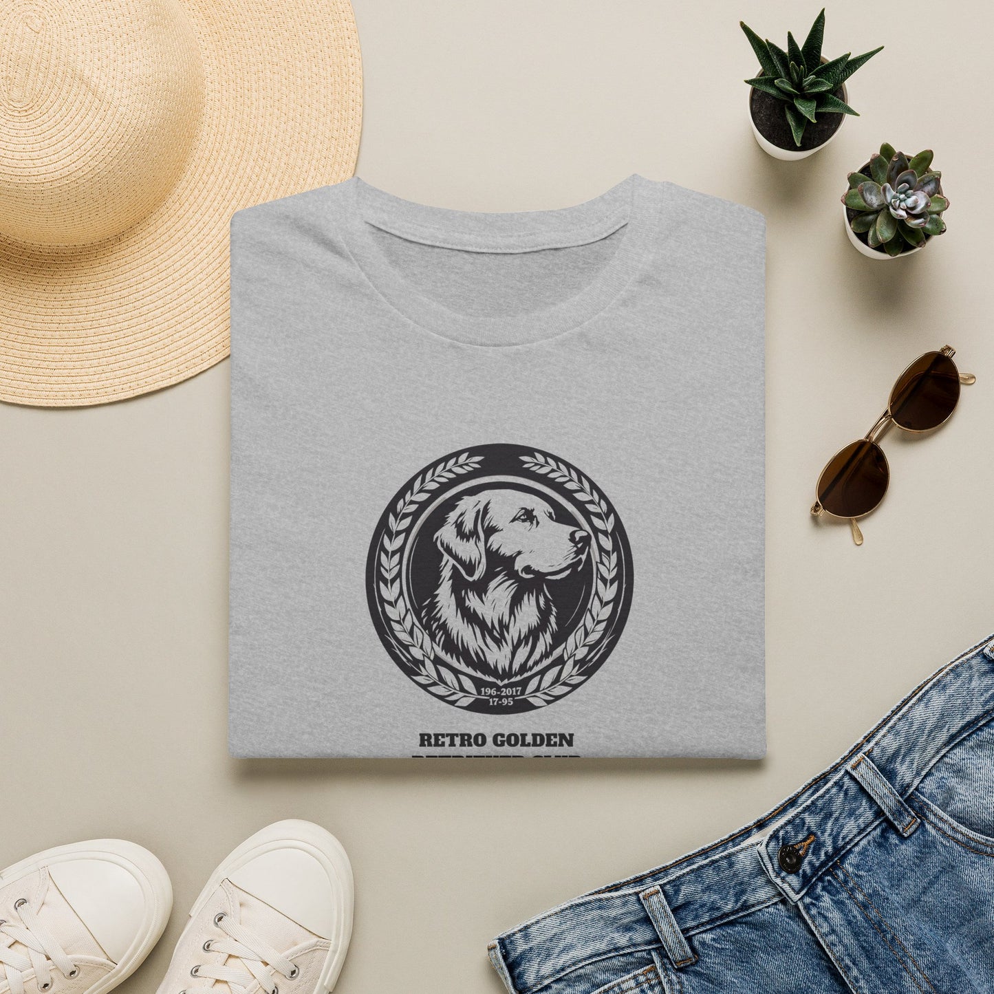 Golden Retriever Logo T-Shirt — Retro Golden Dog Graphic Tee