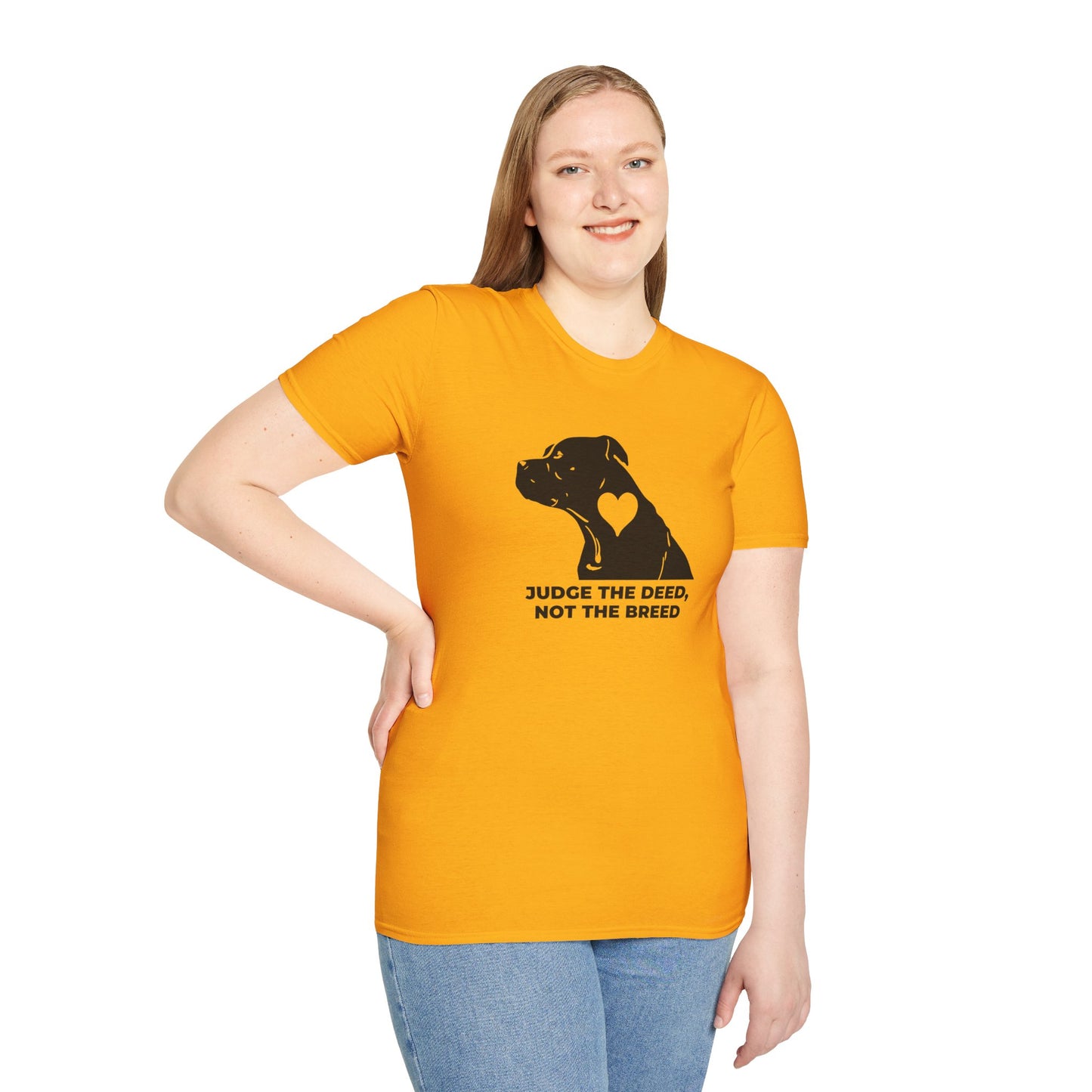 T‑Shirt — “Judge the Deed Not the Breed” Dog Rescue Tee