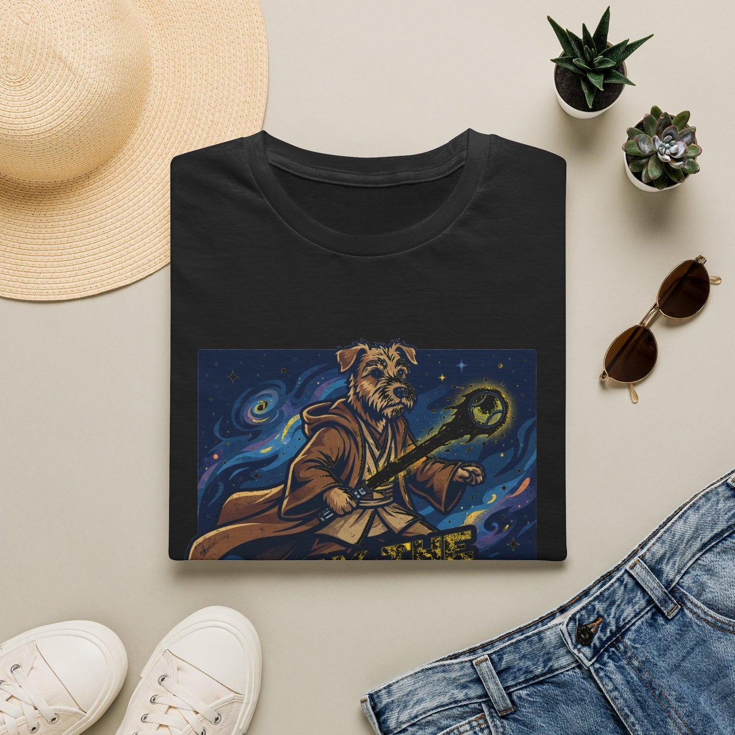 May the Fetch Be With You T-Shirt — Star Wars Dog Jedi Graphic Tee