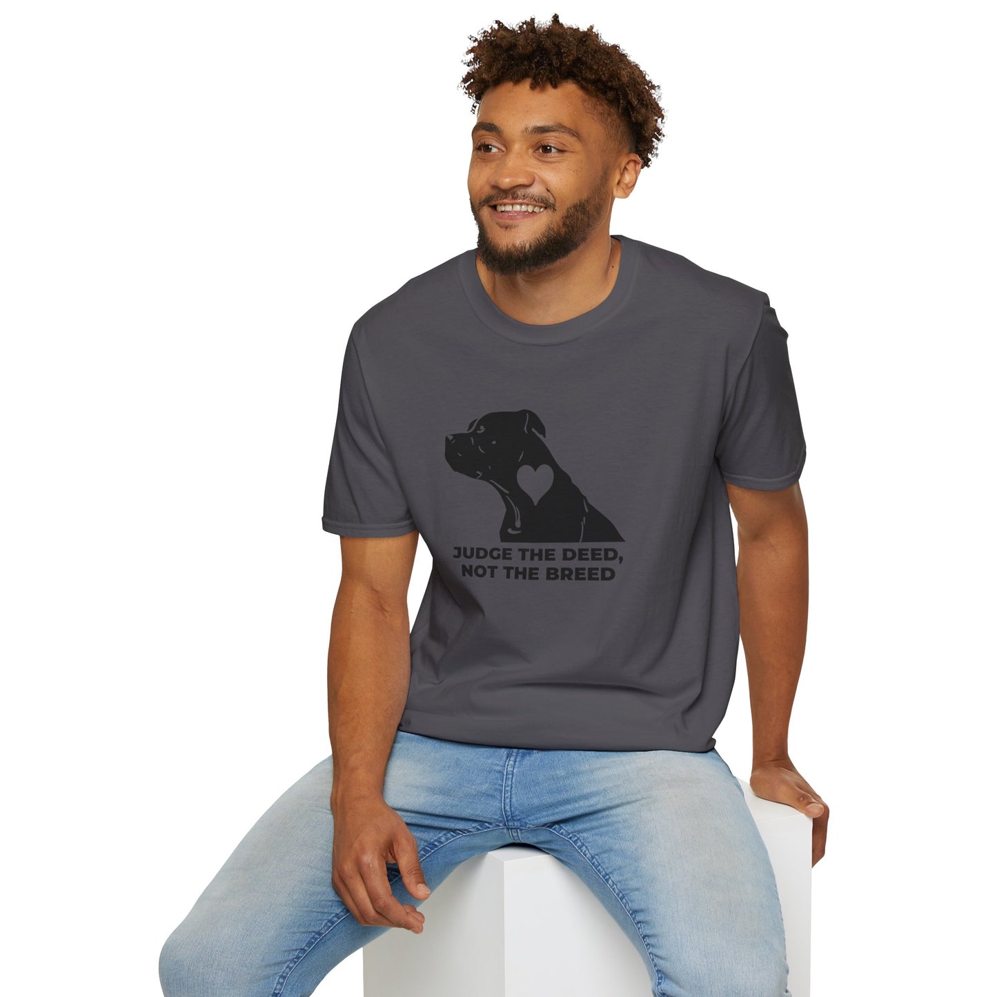 T‑Shirt — “Judge the Deed Not the Breed” Dog Rescue Tee
