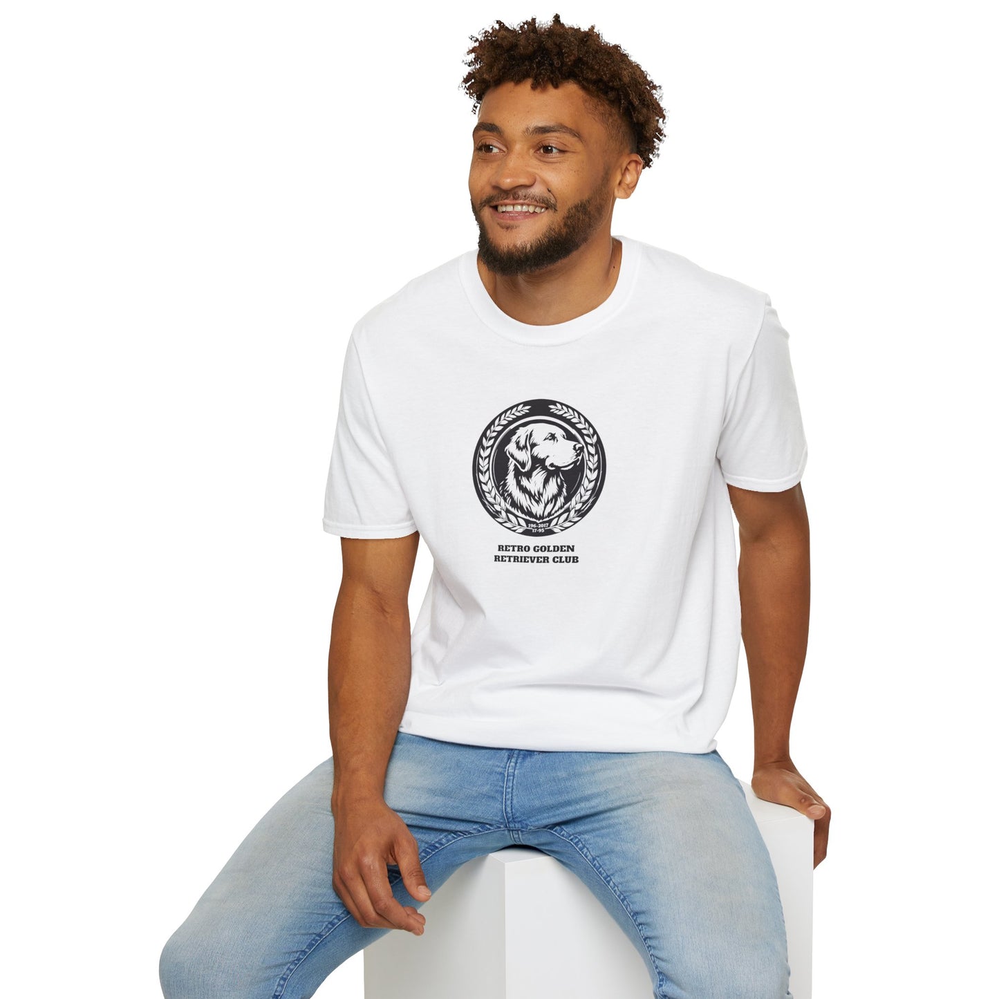 Golden Retriever Logo T-Shirt — Retro Golden Dog Graphic Tee
