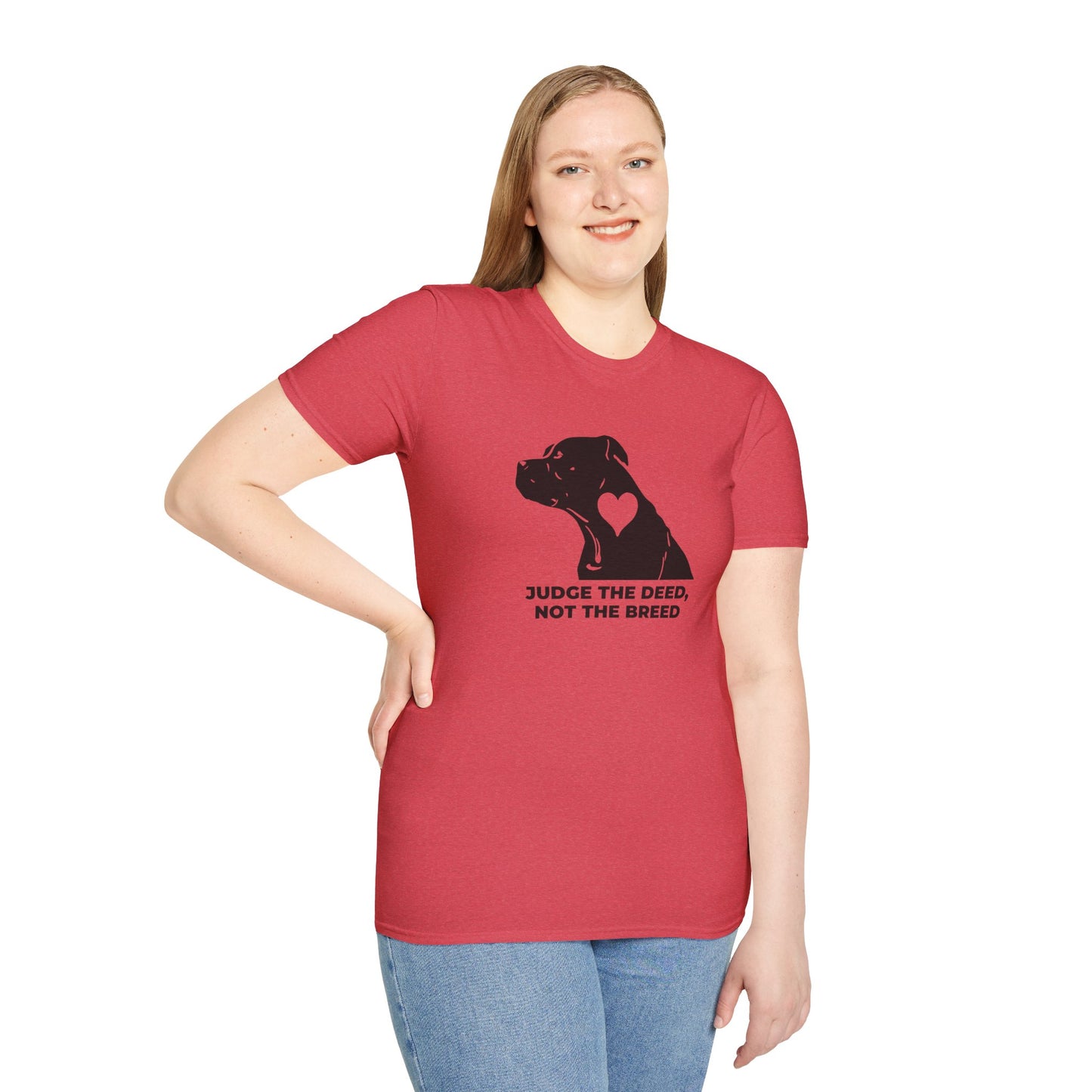 T‑Shirt — “Judge the Deed Not the Breed” Dog Rescue Tee
