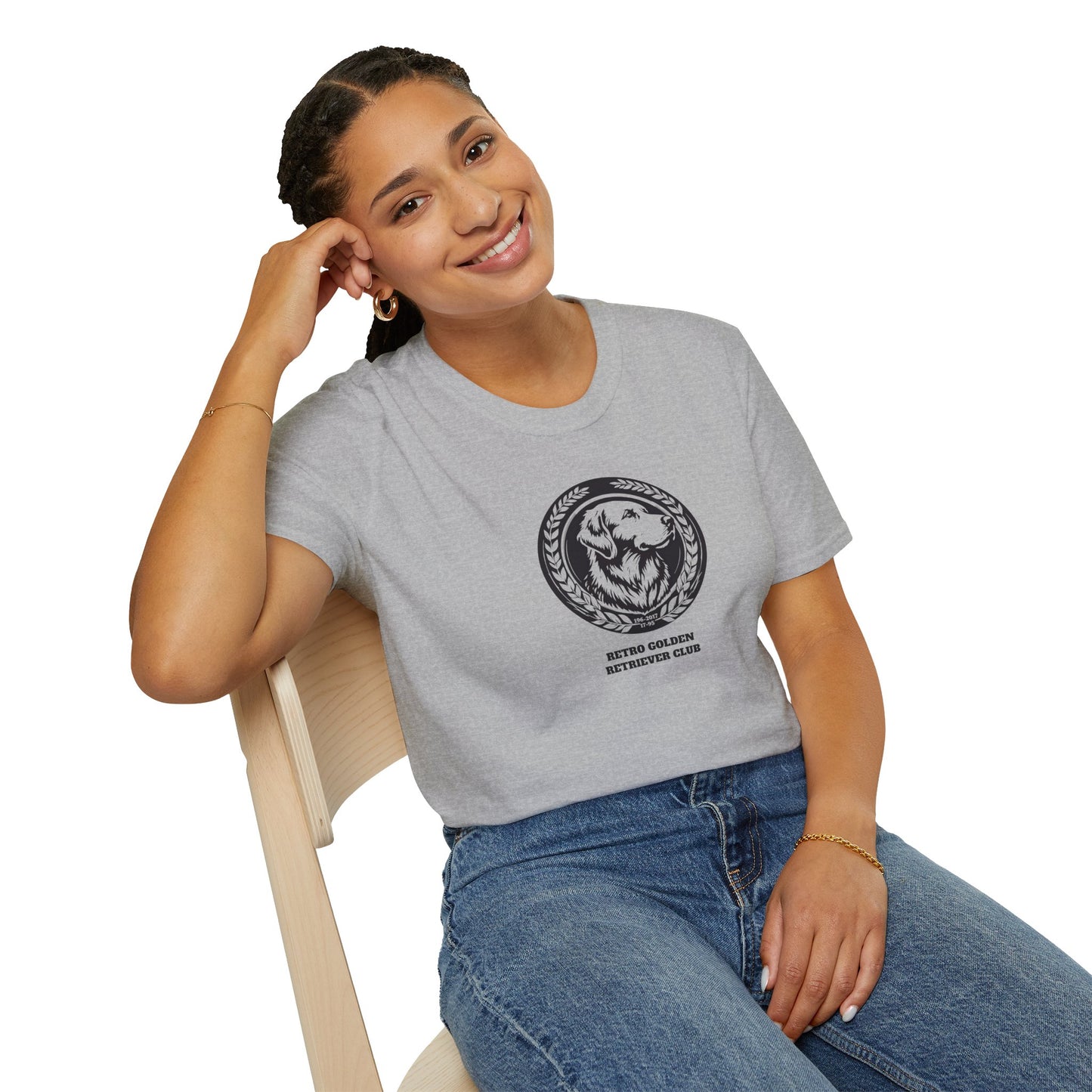Golden Retriever Logo T-Shirt — Retro Golden Dog Graphic Tee