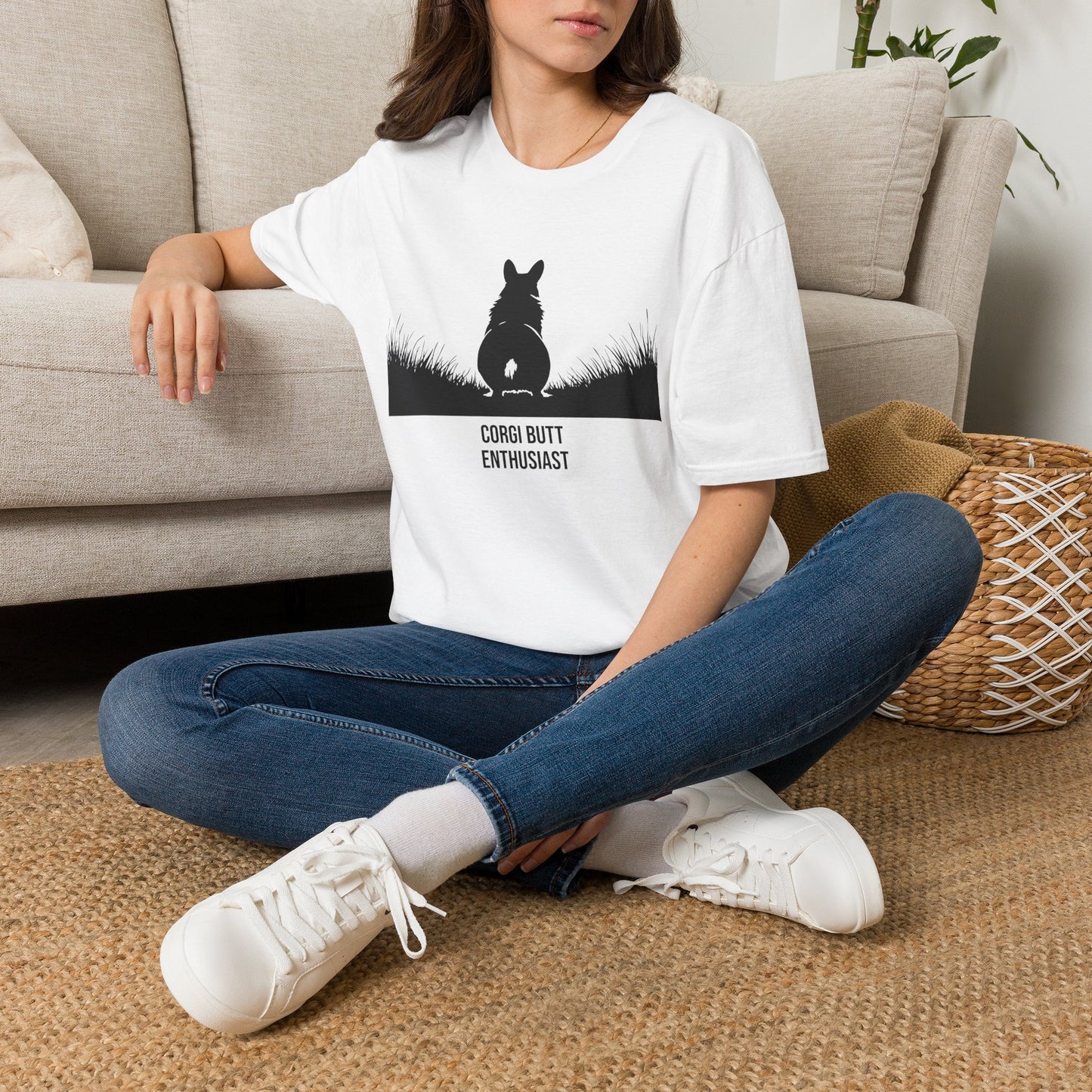 Corgi Butt T-Shirt — Cute Silhouette Dog Tee for Corgi Lovers