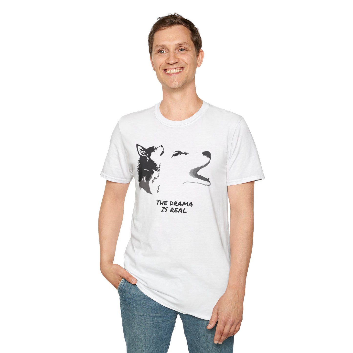 Wolf Howl T‑Shirt — "The Drama Is Real" Graphic Tee