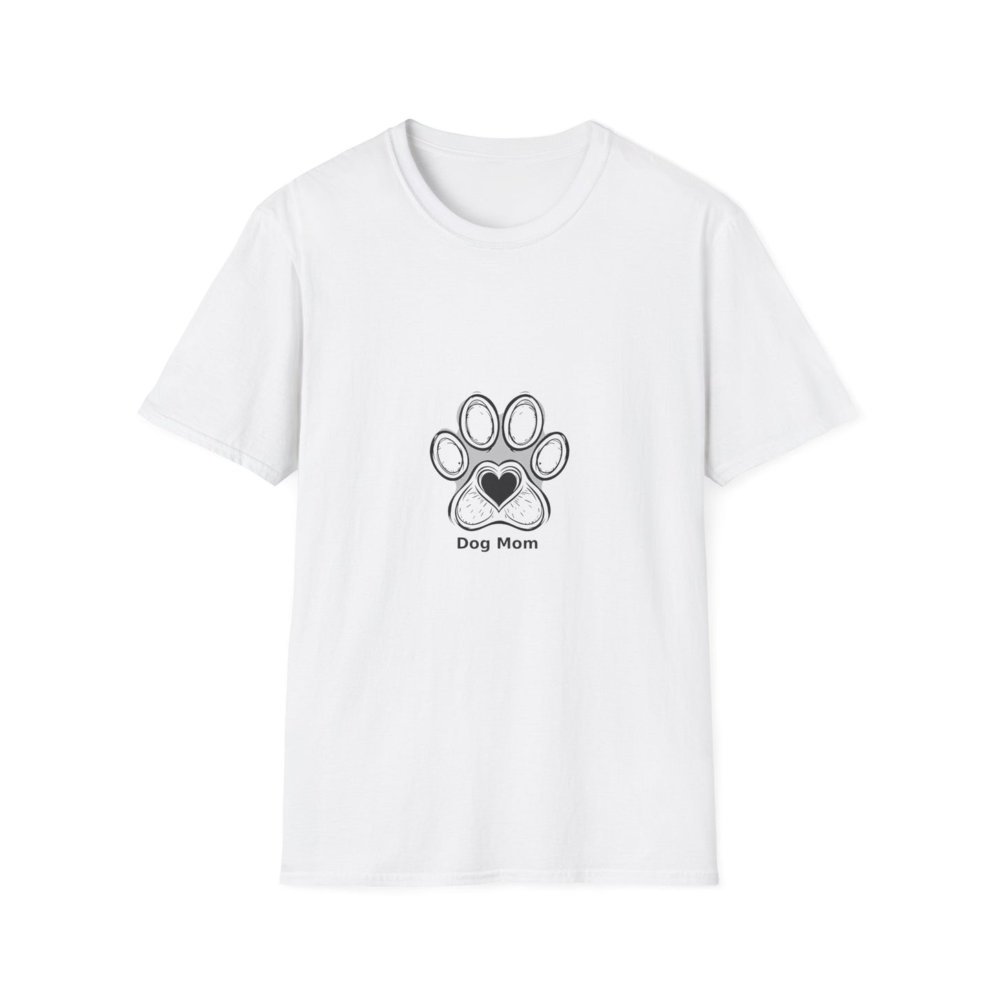 Dog Mom T-Shirt — Cute Paw Print Heart Tee for Pet Lovers