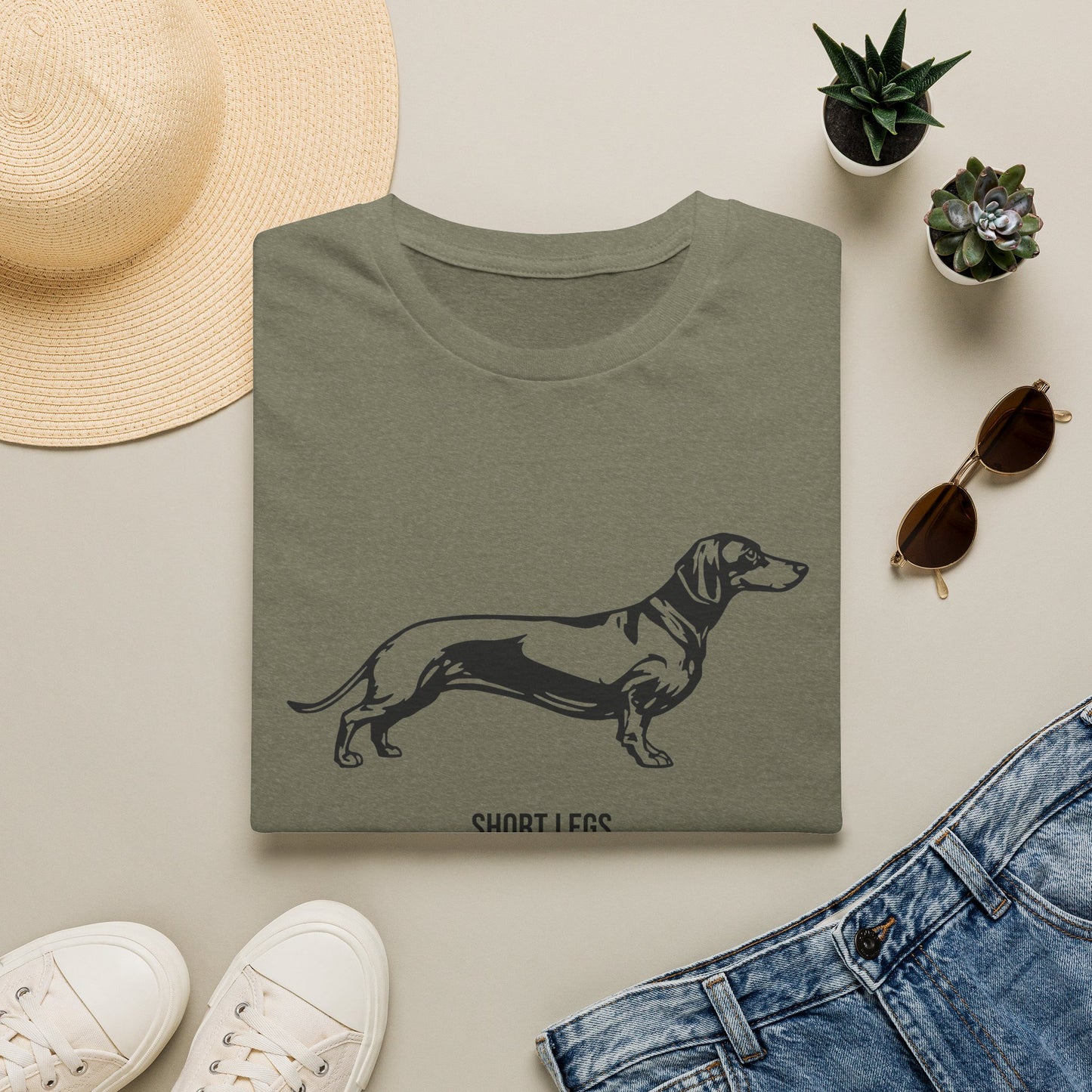 Dachshund Graphic T-Shirt — "Short Legs Big Attitude"
