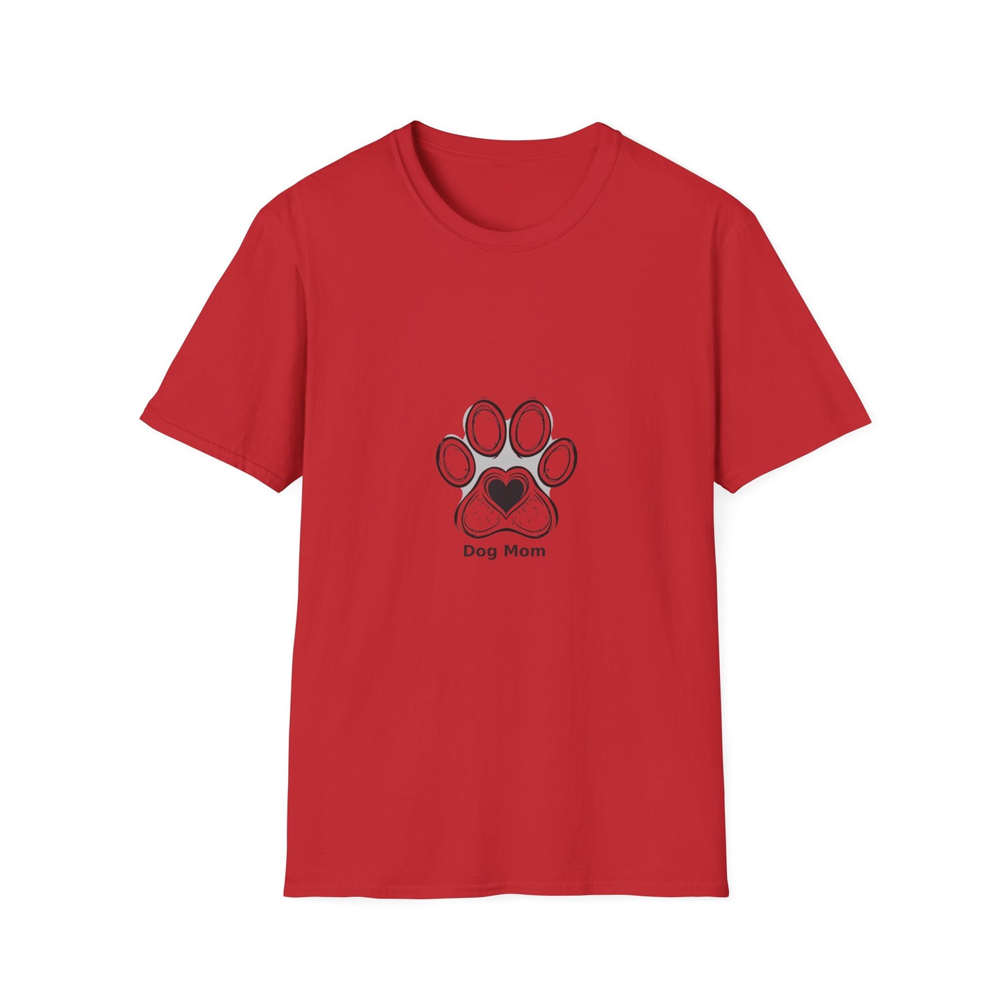 Dog Mom T-Shirt — Cute Paw Print Heart Tee for Pet Lovers