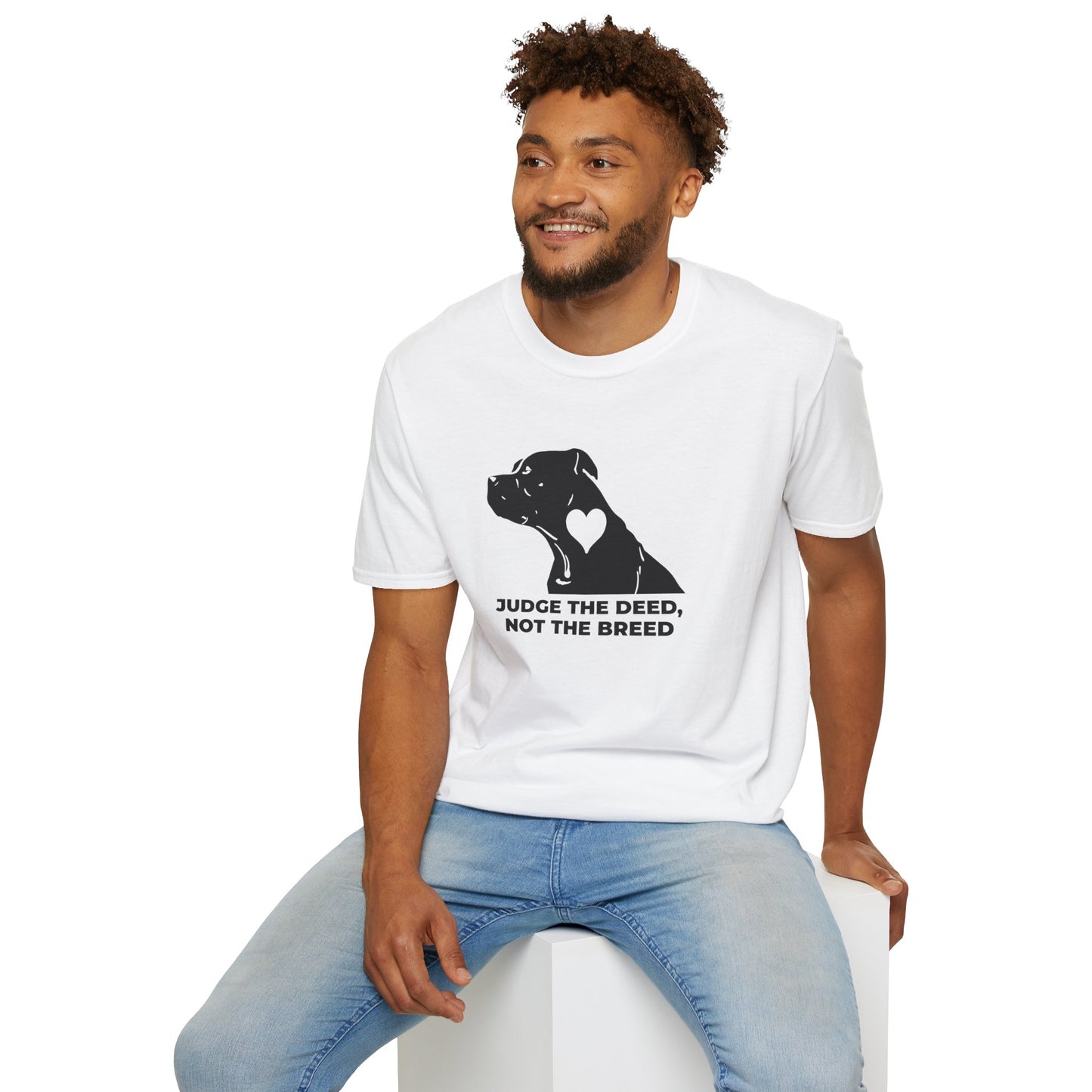 T‑Shirt — “Judge the Deed Not the Breed” Dog Rescue Tee
