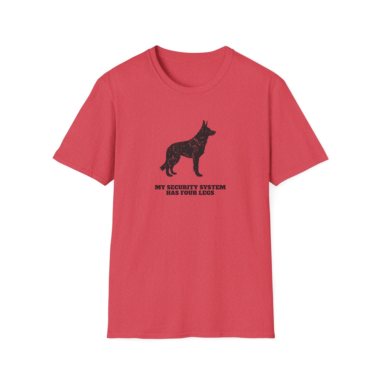 Dog Security T-Shirt — “My Security System Has Four Legs” Graphic Tee