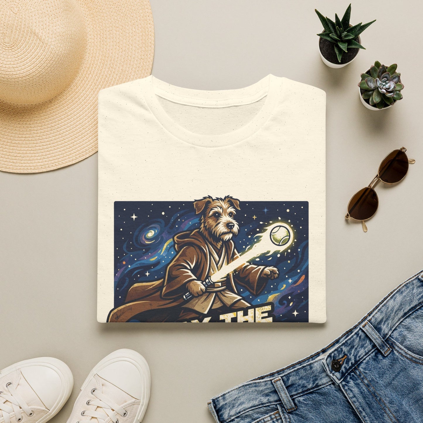 May the Fetch Be With You T-Shirt — Star Wars Dog Jedi Graphic Tee
