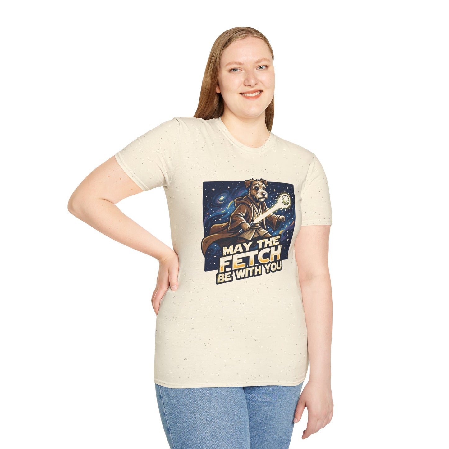 May the Fetch Be With You T-Shirt — Star Wars Dog Jedi Graphic Tee