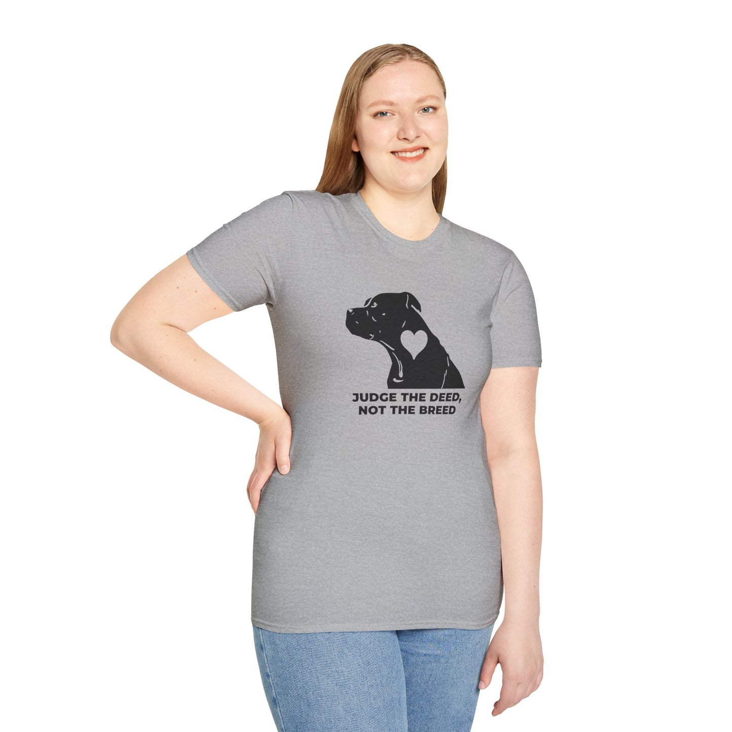 T‑Shirt — “Judge the Deed Not the Breed” Dog Rescue Tee