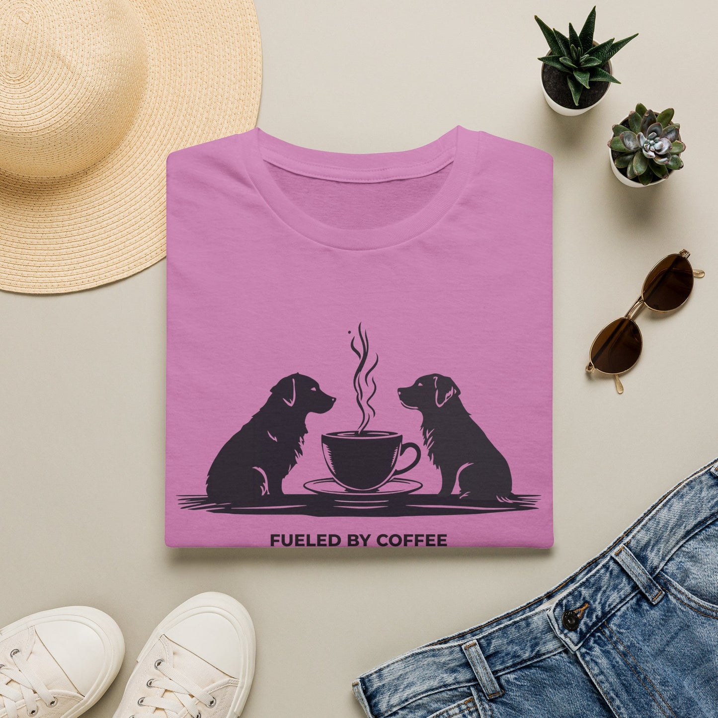 Coffee & Retriever T-Shirt — "Fueled by Coffee & Retriever Energy"