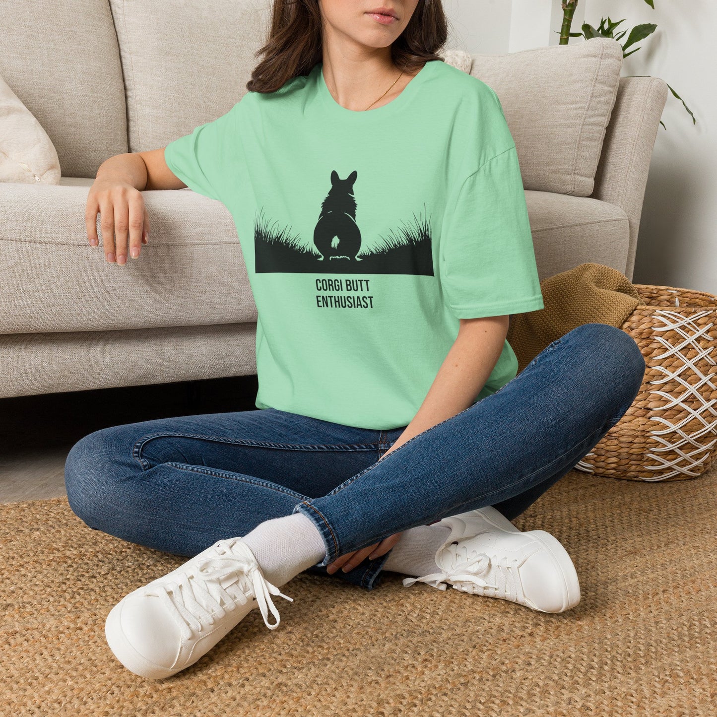 Corgi Butt T-Shirt — Cute Silhouette Dog Tee for Corgi Lovers