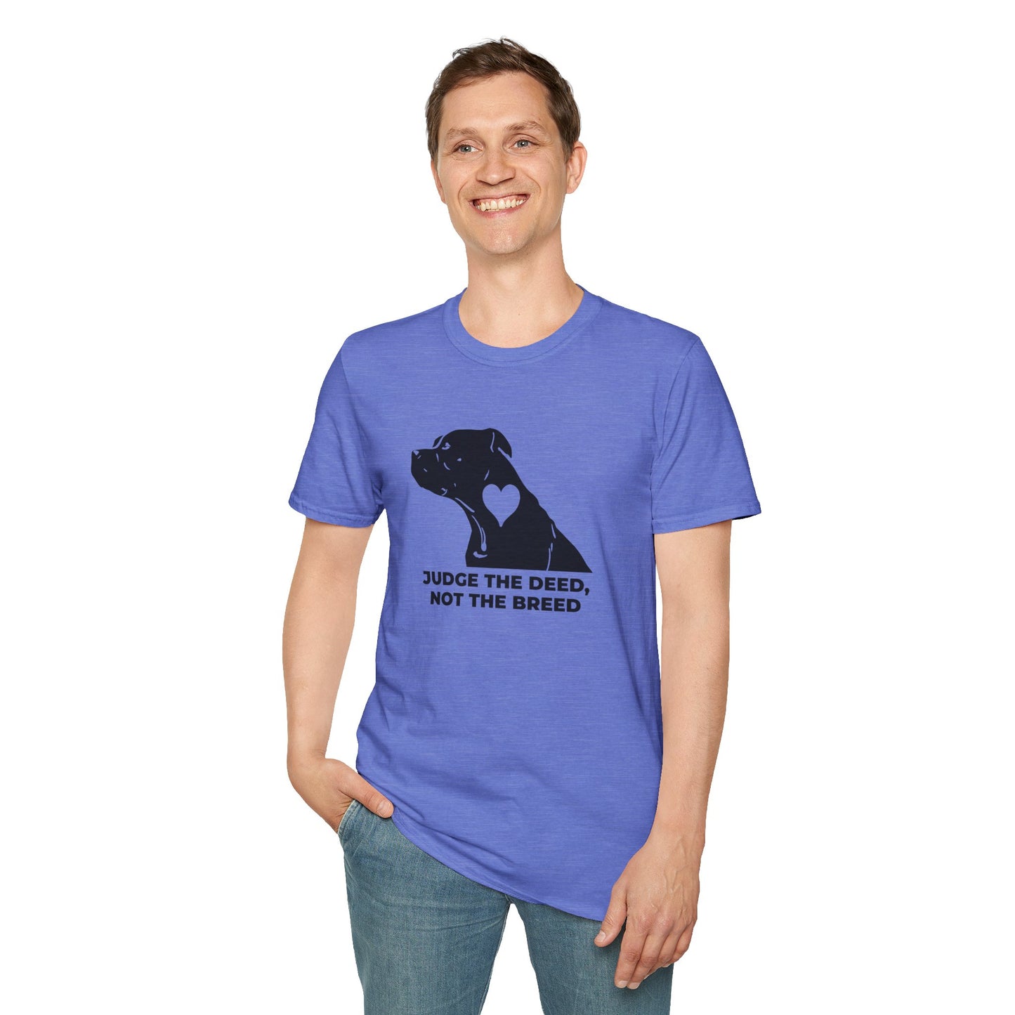 T‑Shirt — “Judge the Deed Not the Breed” Dog Rescue Tee