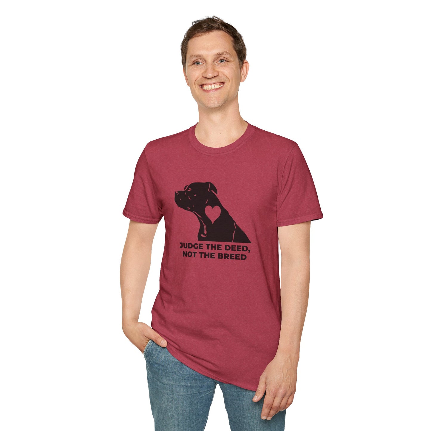 T‑Shirt — “Judge the Deed Not the Breed” Dog Rescue Tee