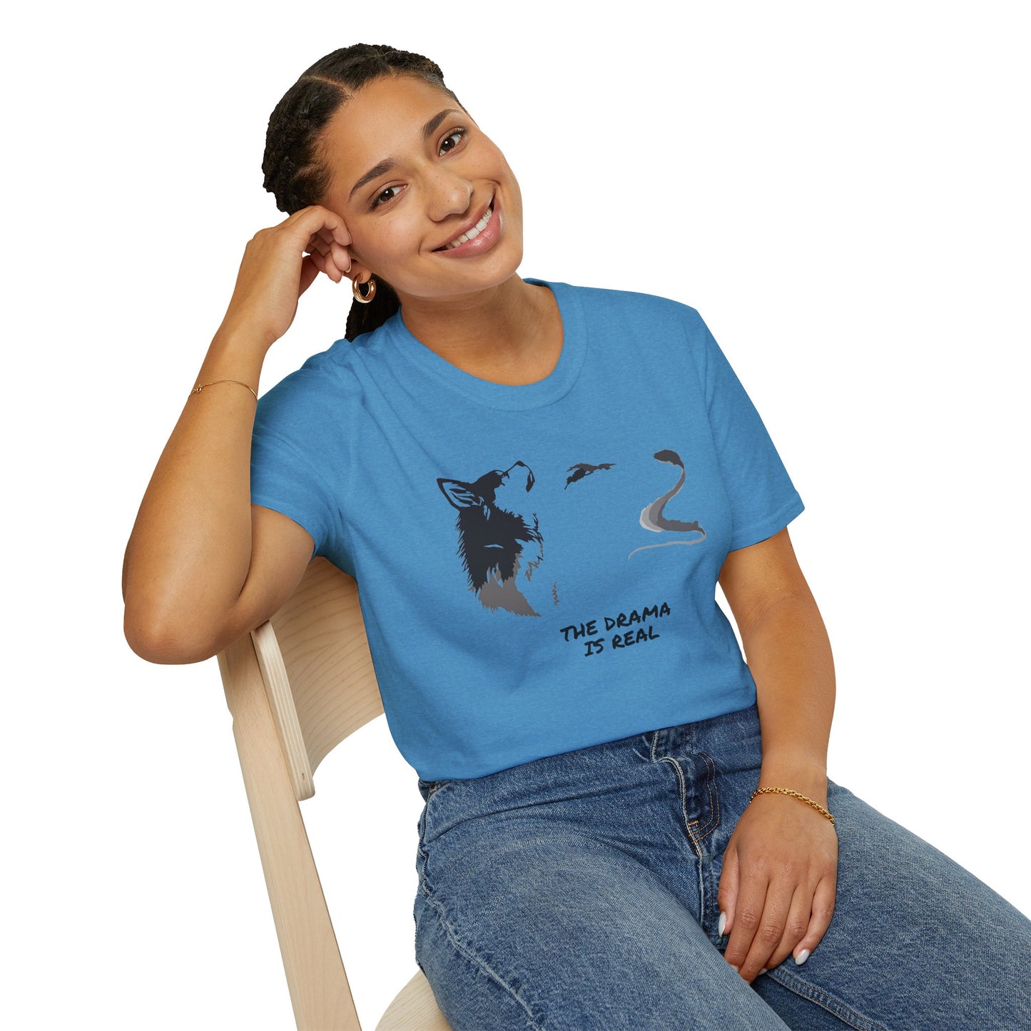 Wolf Howl T‑Shirt — "The Drama Is Real" Graphic Tee