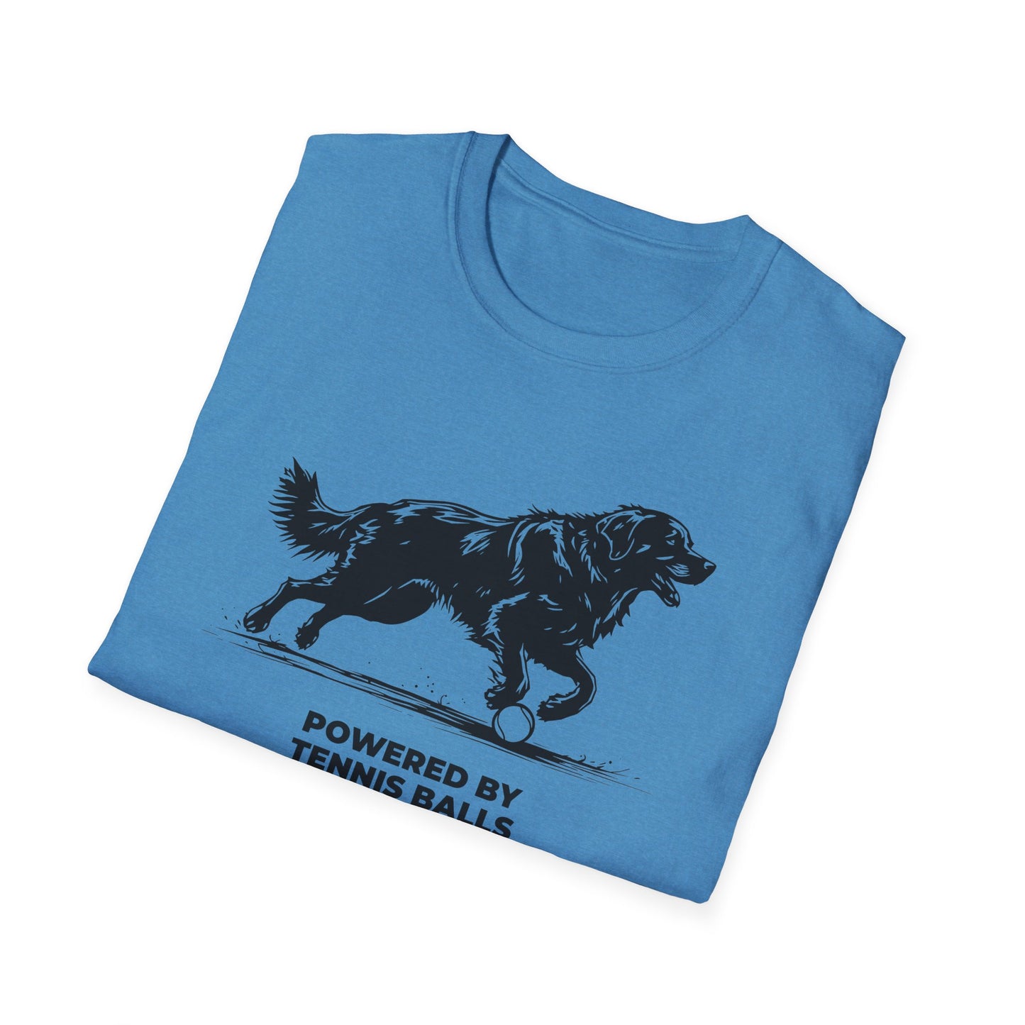 Retriever T‑Shirt — "Powered by Tennis Balls & Chaos" Graphic Tee