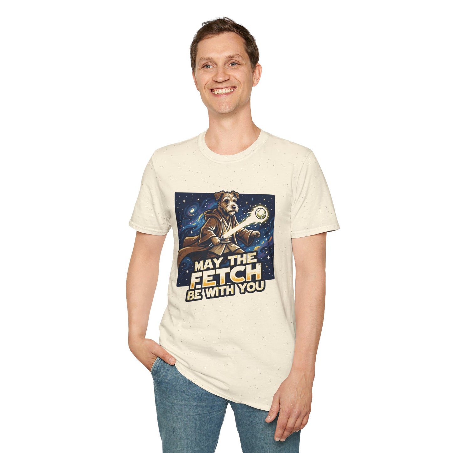 May the Fetch Be With You T-Shirt — Star Wars Dog Jedi Graphic Tee