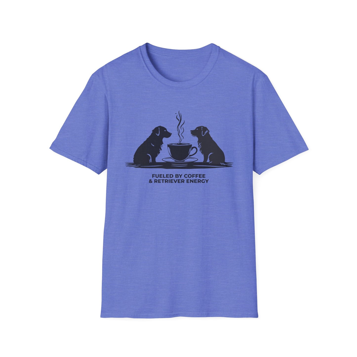 Coffee & Retriever T-Shirt — "Fueled by Coffee & Retriever Energy"