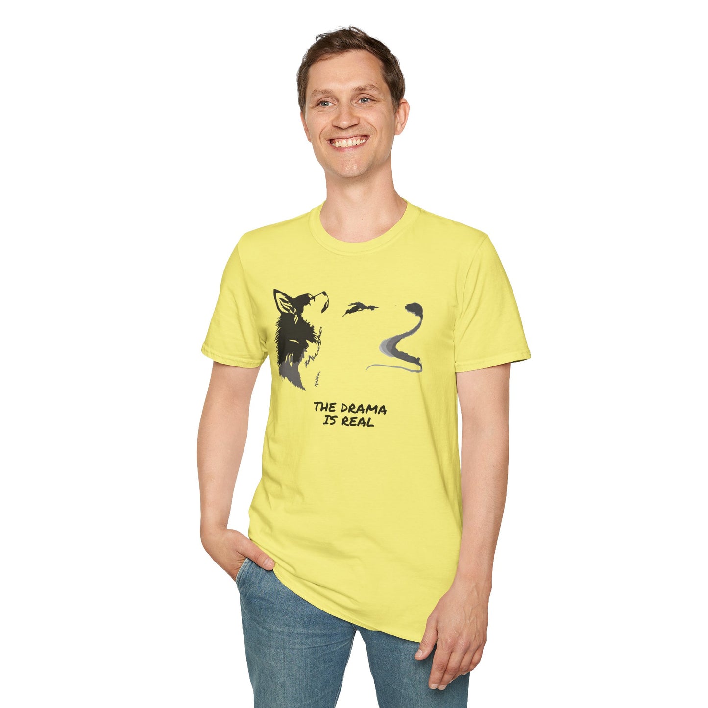 Wolf Howl T‑Shirt — "The Drama Is Real" Graphic Tee