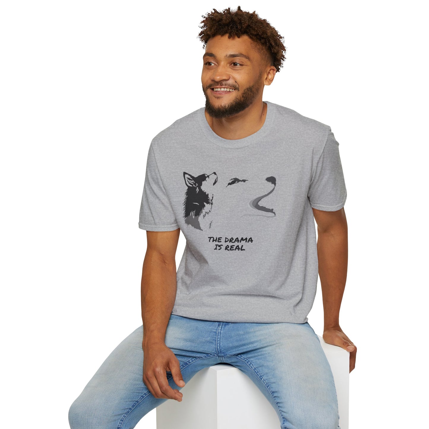Wolf Howl T‑Shirt — "The Drama Is Real" Graphic Tee
