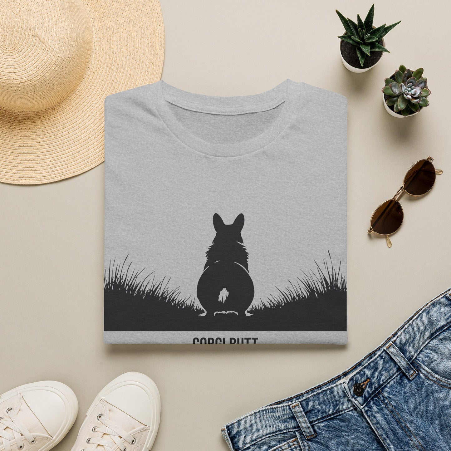 Corgi Butt T-Shirt — Cute Silhouette Dog Tee for Corgi Lovers