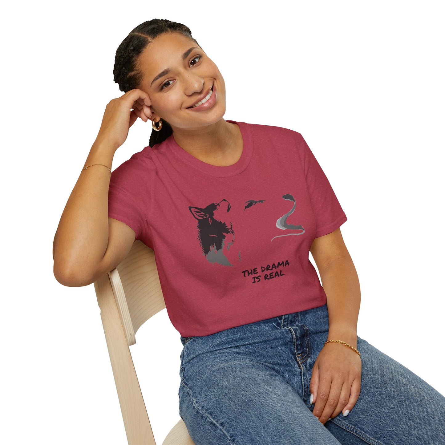 Wolf Howl T‑Shirt — "The Drama Is Real" Graphic Tee