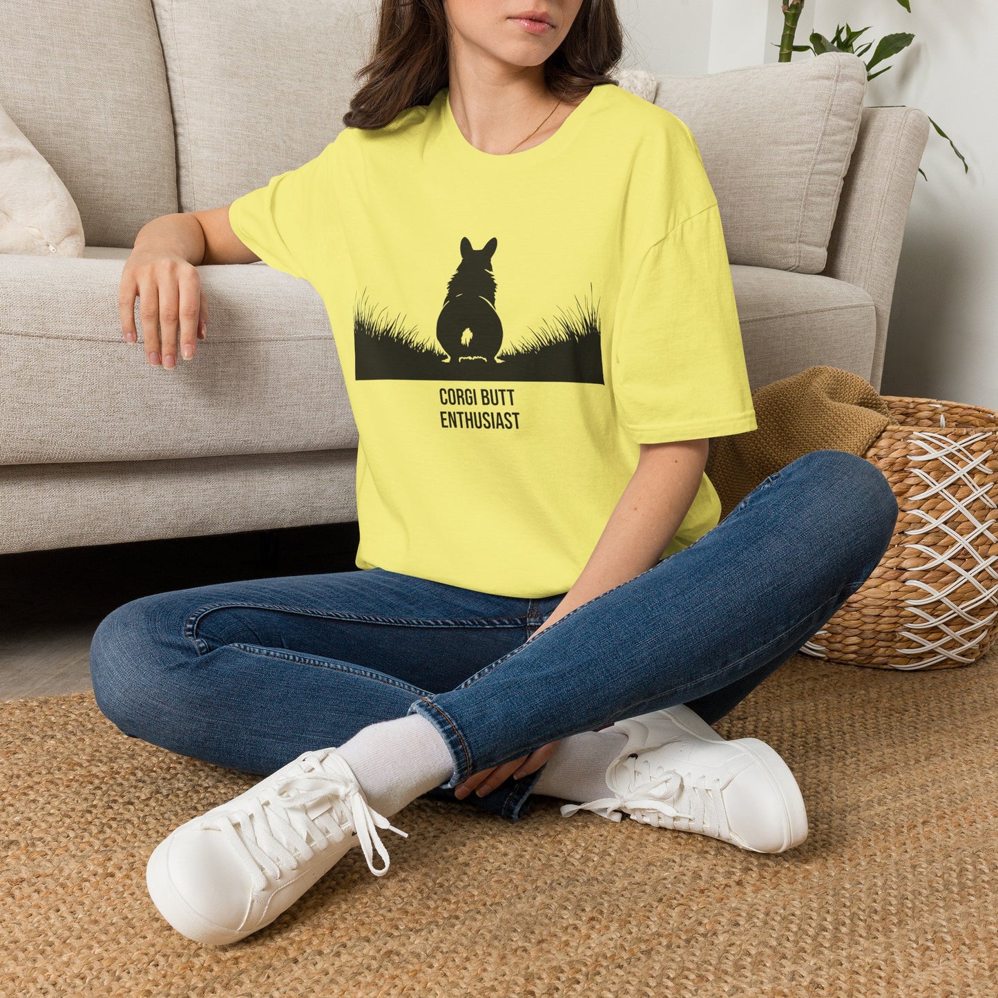 Corgi Butt T-Shirt — Cute Silhouette Dog Tee for Corgi Lovers
