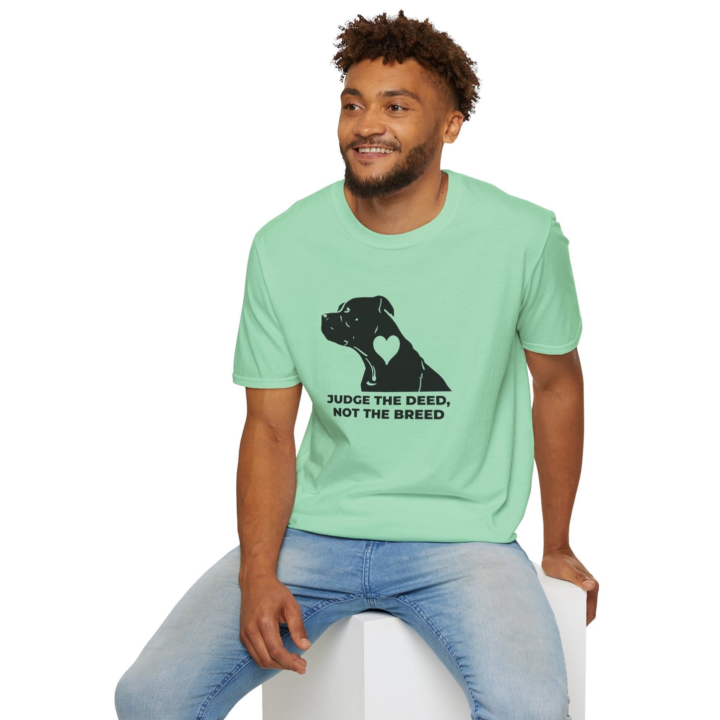 T‑Shirt — “Judge the Deed Not the Breed” Dog Rescue Tee