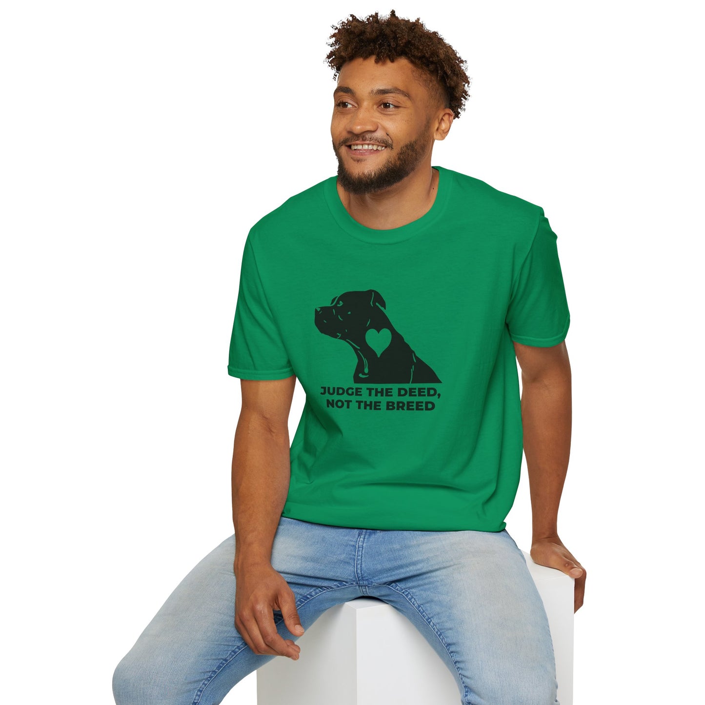T‑Shirt — “Judge the Deed Not the Breed” Dog Rescue Tee