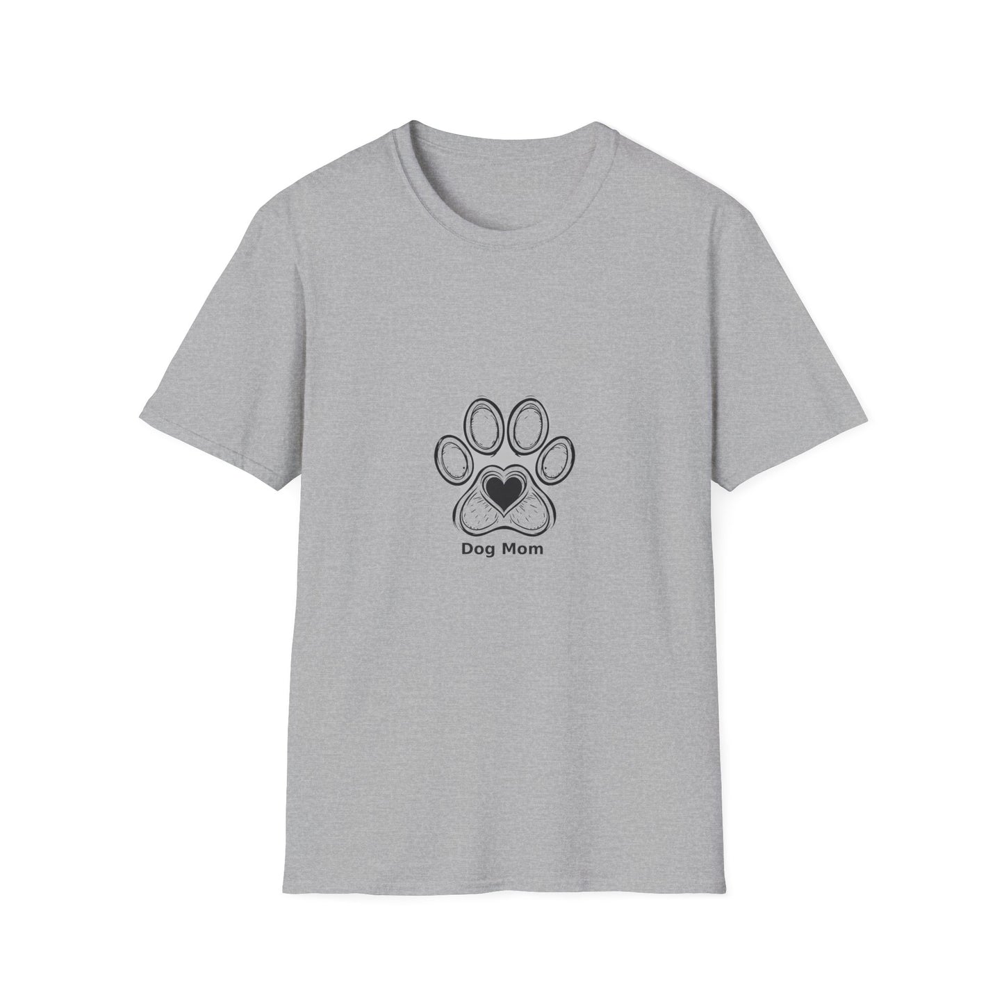 Dog Mom T-Shirt — Cute Paw Print Heart Tee for Pet Lovers