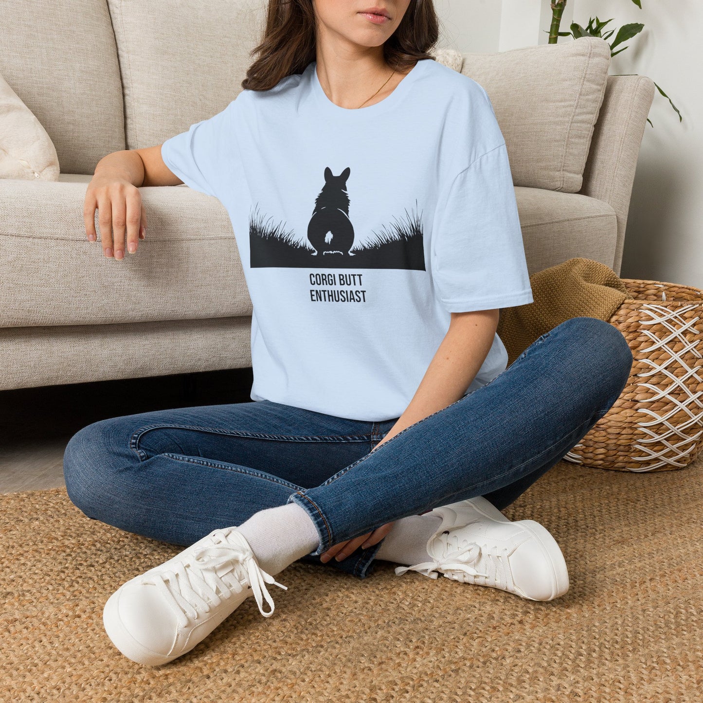 Corgi Butt T-Shirt — Cute Silhouette Dog Tee for Corgi Lovers