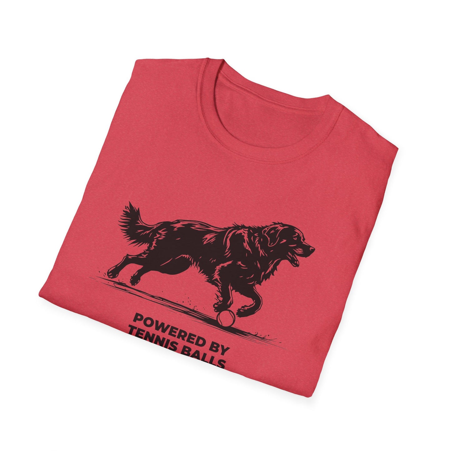 Retriever T‑Shirt — "Powered by Tennis Balls & Chaos" Graphic Tee