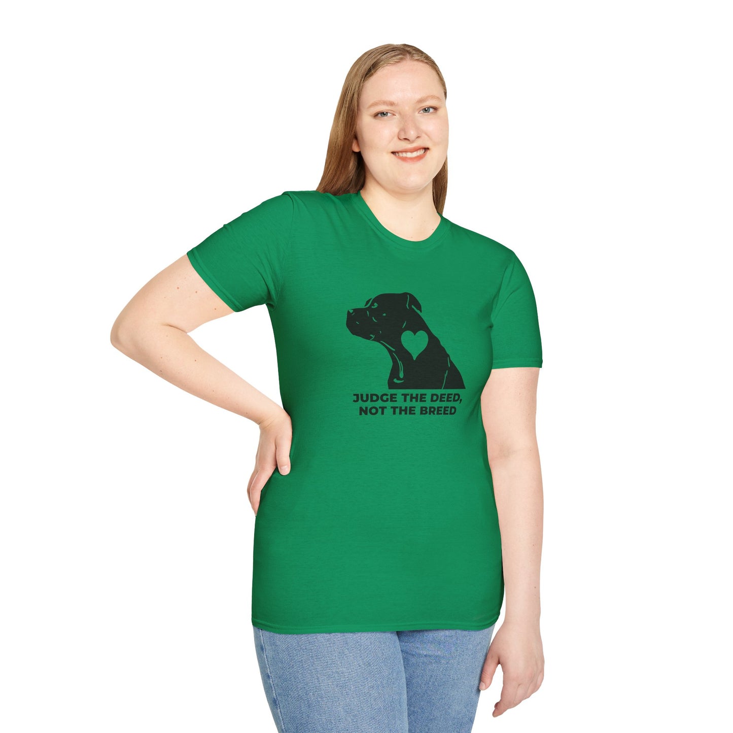 T‑Shirt — “Judge the Deed Not the Breed” Dog Rescue Tee