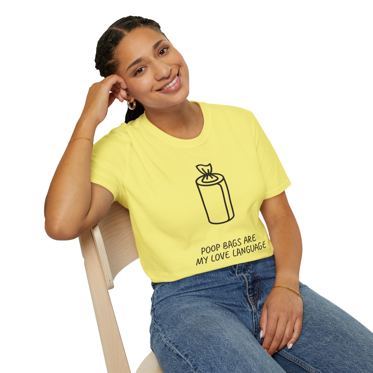 Poop Bags Are My Love Language T‑Shirt — Funny Dog Mom Pet Waste Bag Tee