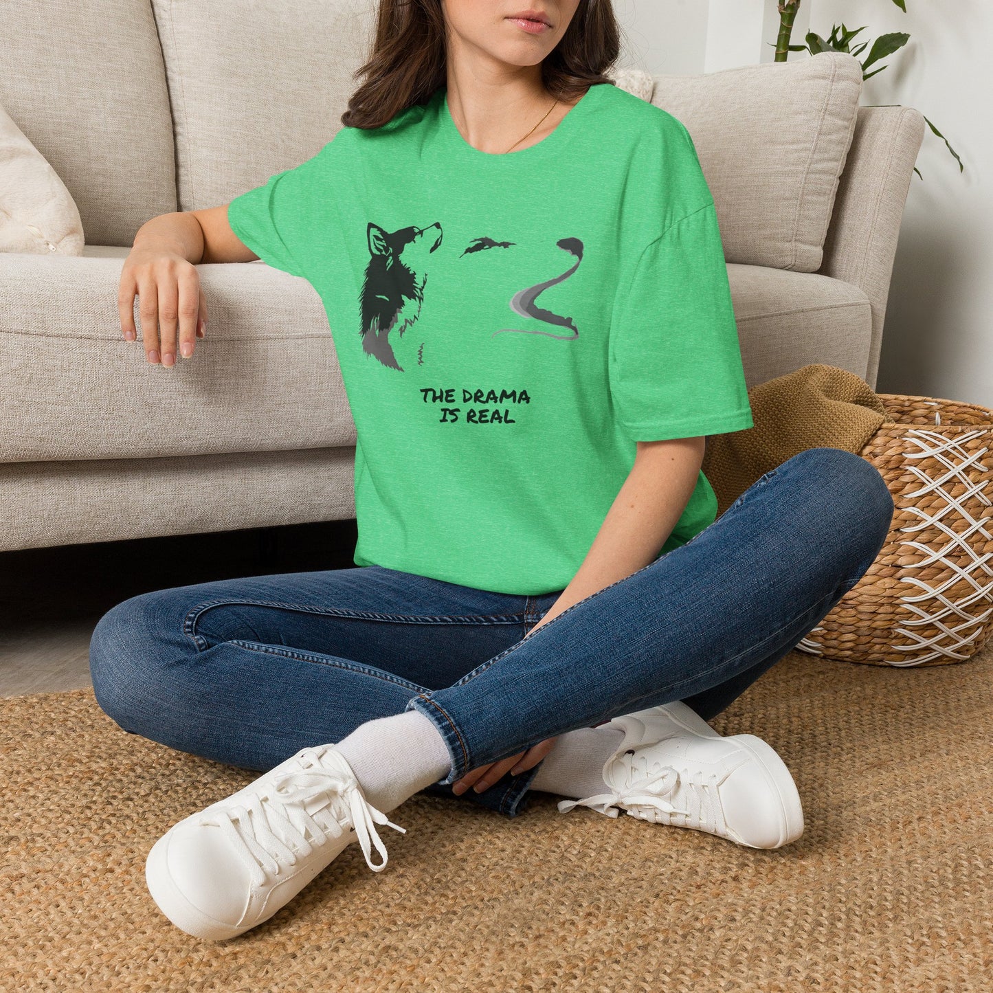 Wolf Howl T‑Shirt — "The Drama Is Real" Graphic Tee