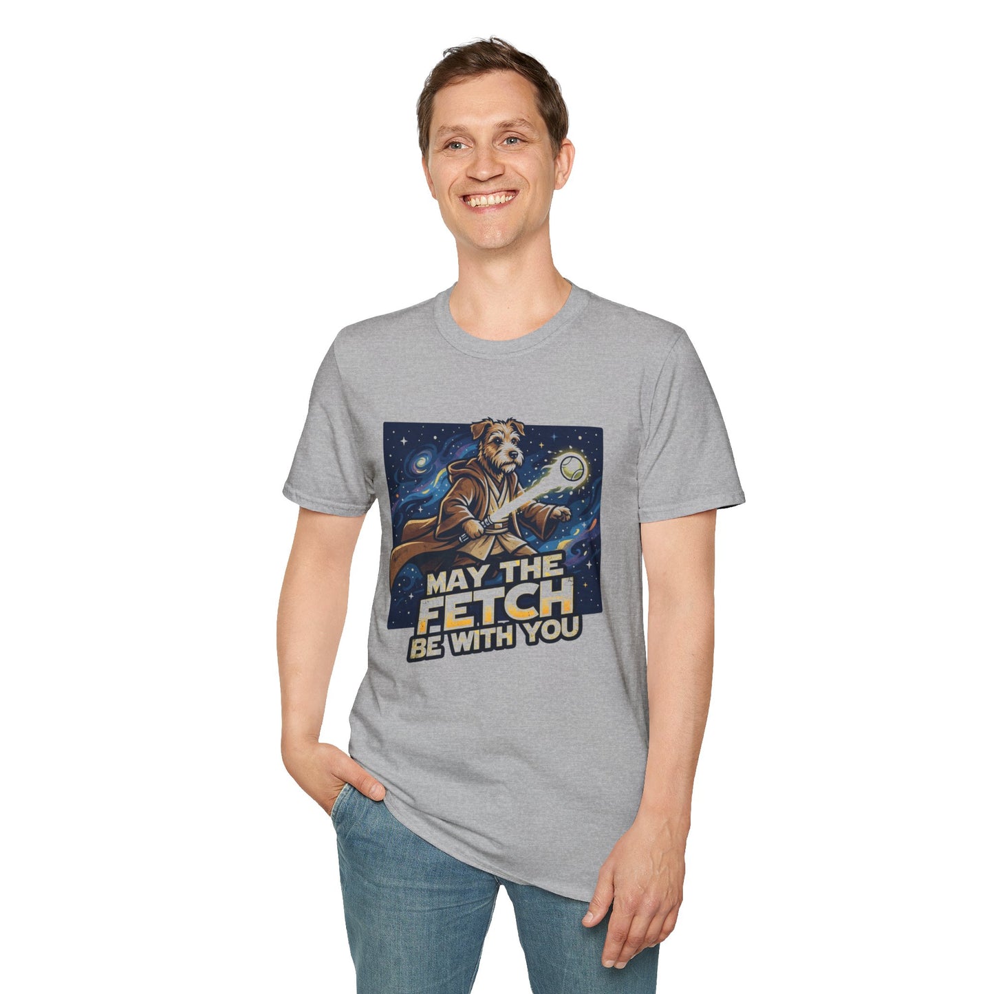 May the Fetch Be With You T-Shirt — Star Wars Dog Jedi Graphic Tee