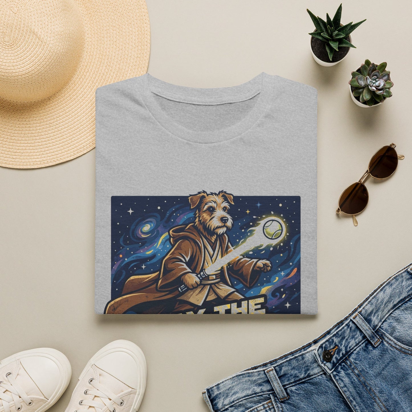 May the Fetch Be With You T-Shirt — Star Wars Dog Jedi Graphic Tee