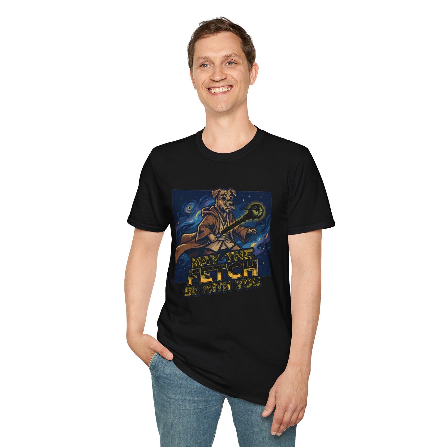 May the Fetch Be With You T-Shirt — Star Wars Dog Jedi Graphic Tee