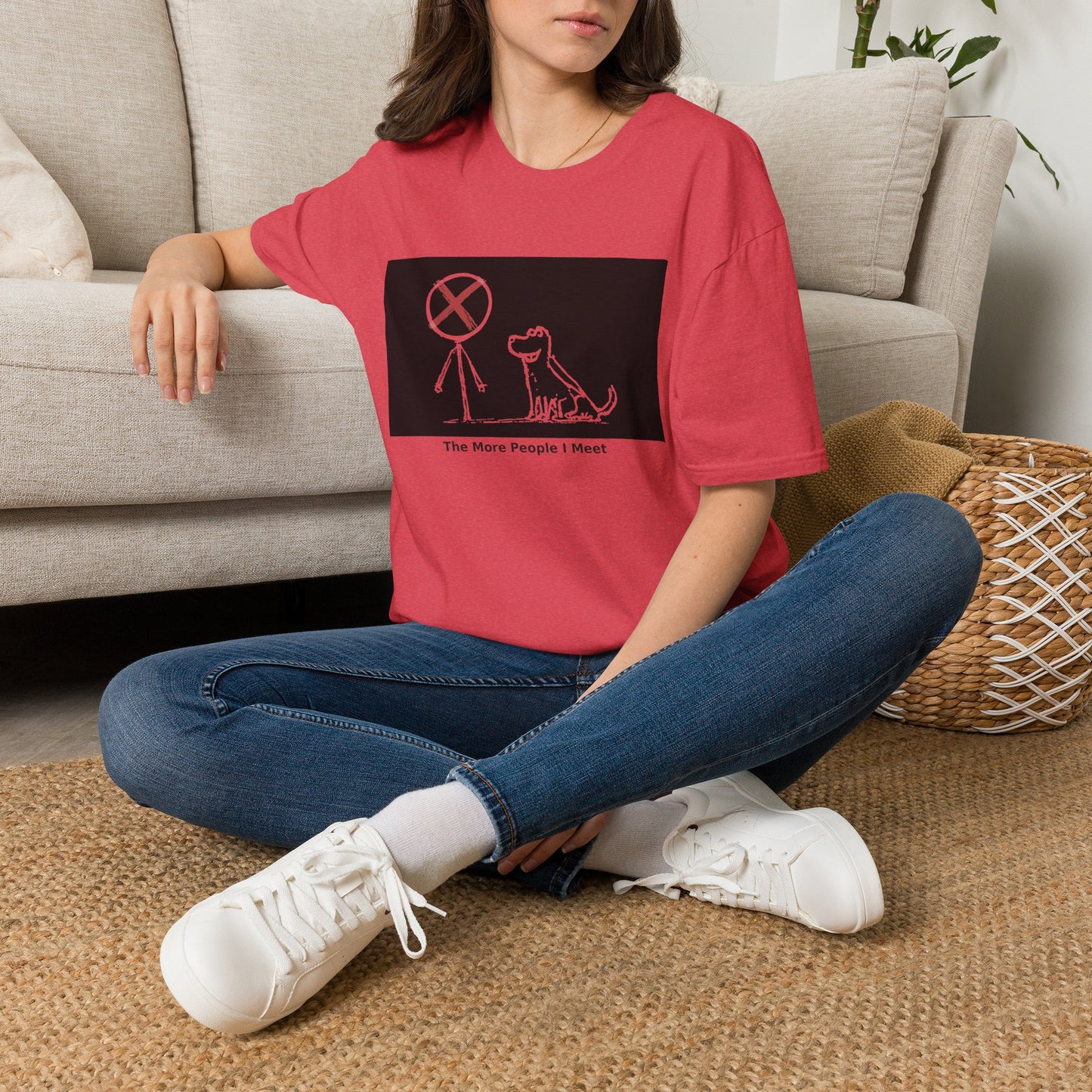 'The More People I Meet' Funny Dog Graphic Tee
