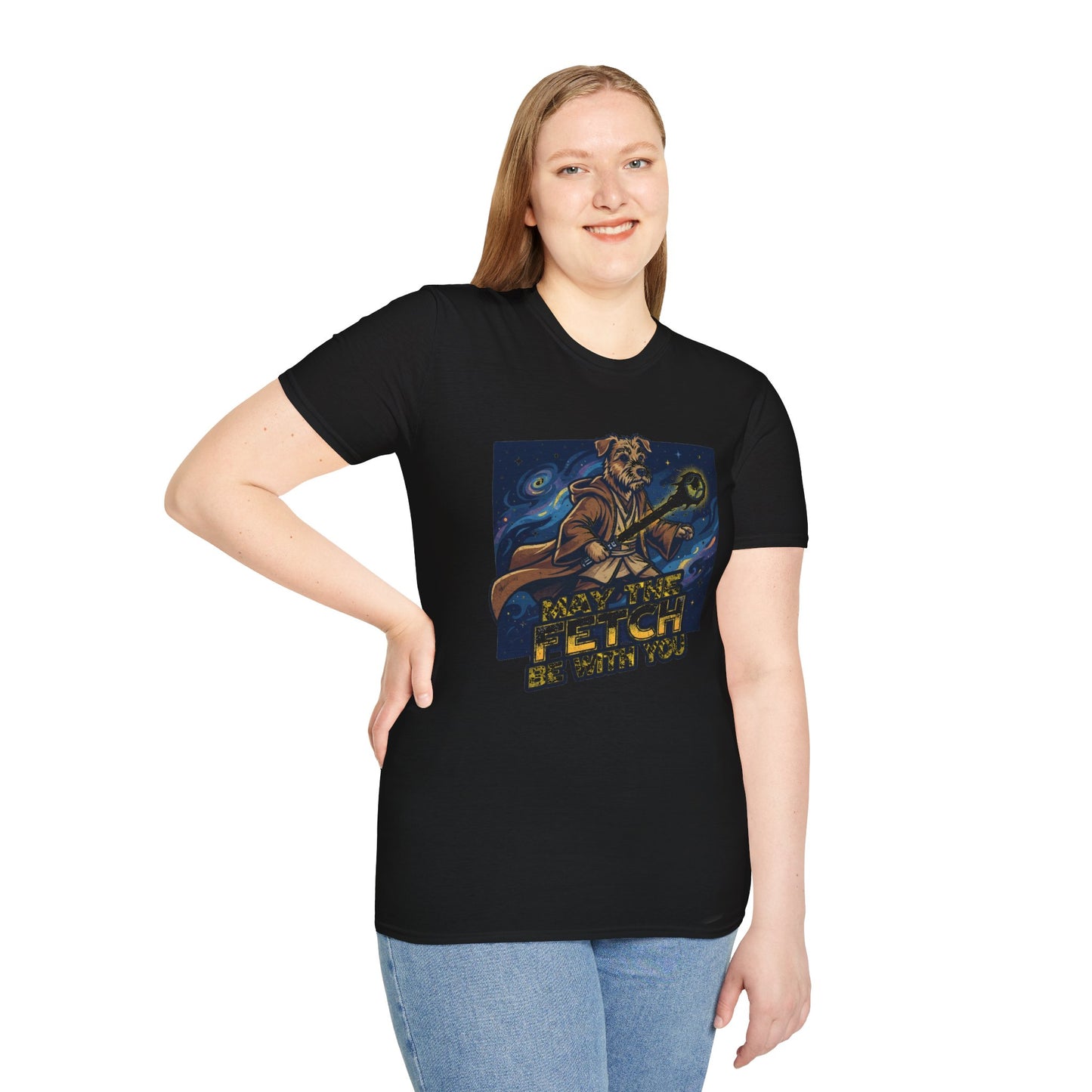 May the Fetch Be With You T-Shirt — Star Wars Dog Jedi Graphic Tee