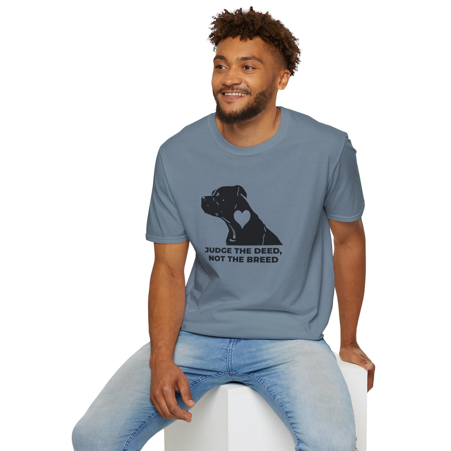 T‑Shirt — “Judge the Deed Not the Breed” Dog Rescue Tee