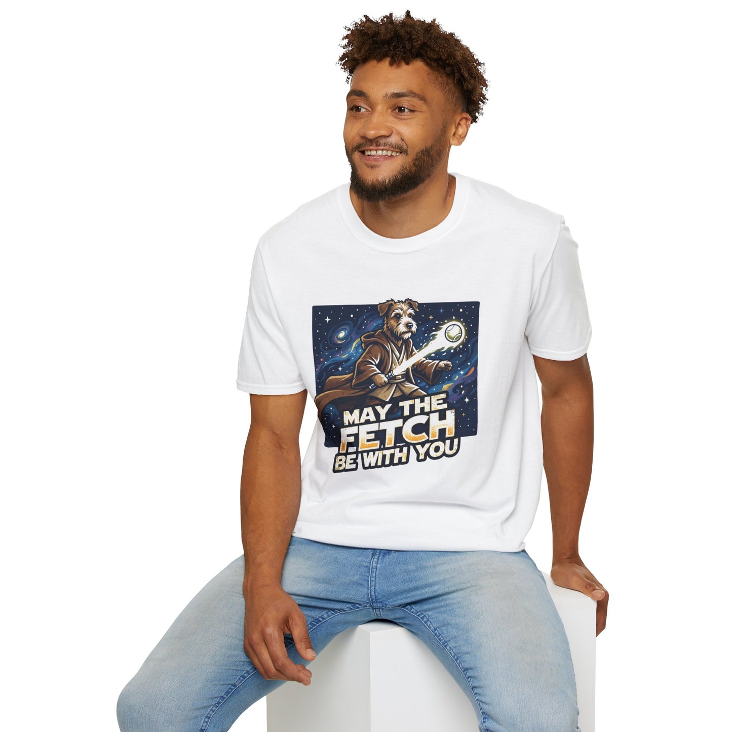 May the Fetch Be With You T-Shirt — Star Wars Dog Jedi Graphic Tee