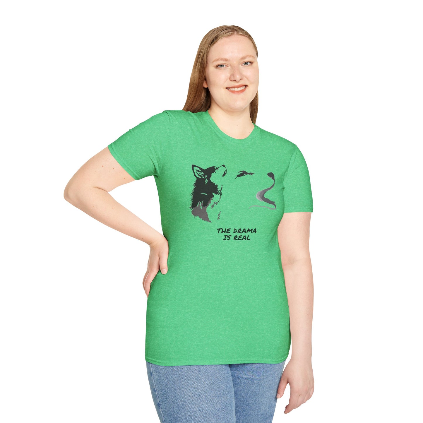 Wolf Howl T‑Shirt — "The Drama Is Real" Graphic Tee