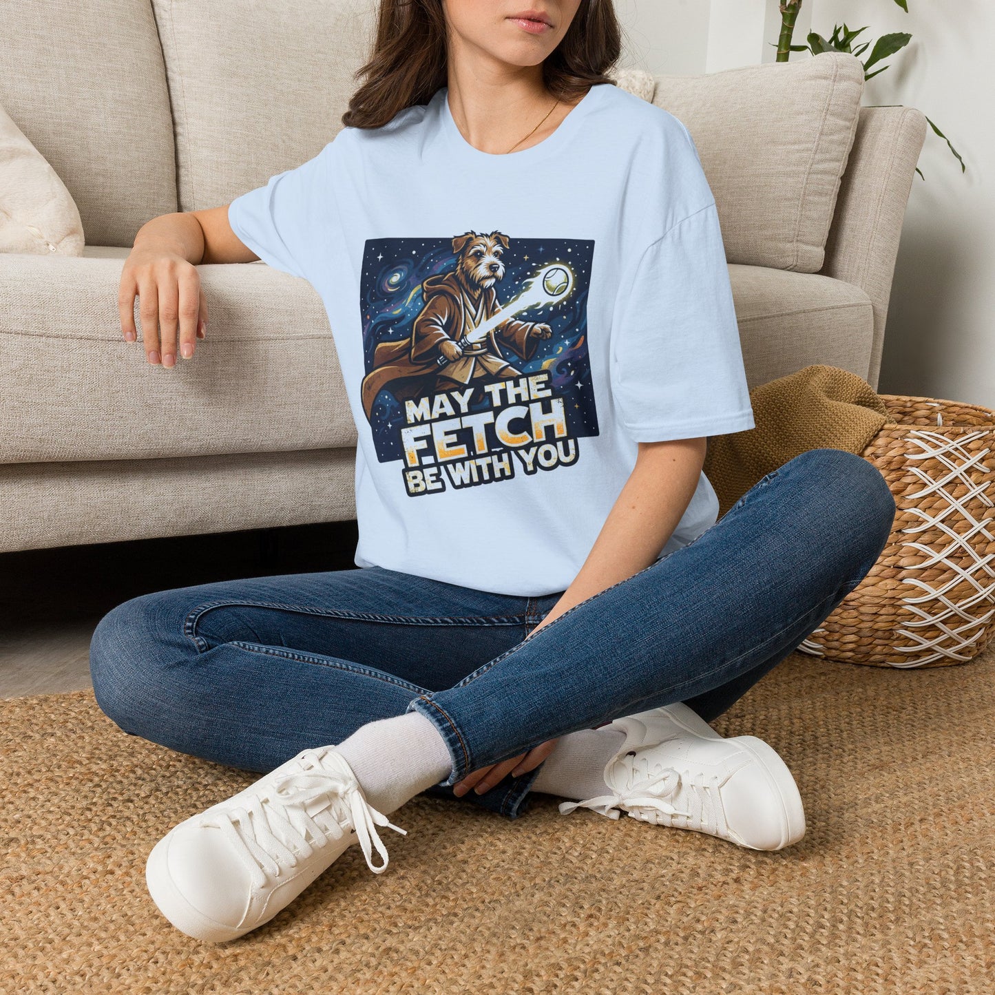 May the Fetch Be With You T-Shirt — Star Wars Dog Jedi Graphic Tee